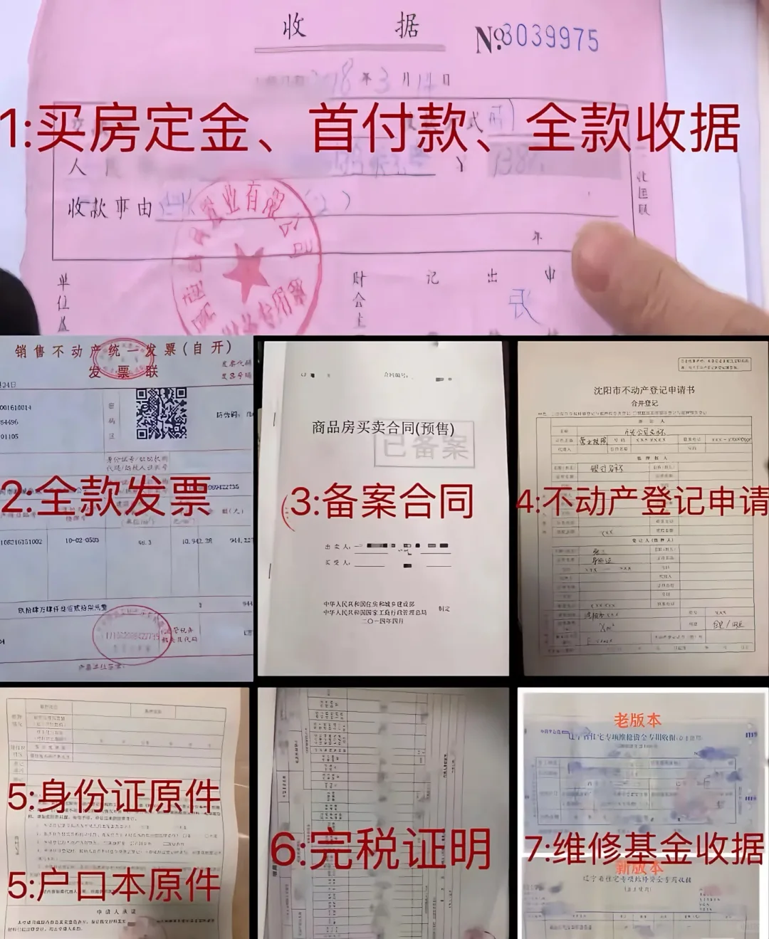 一手房购房全流程+买房六大票据，全网最细！
