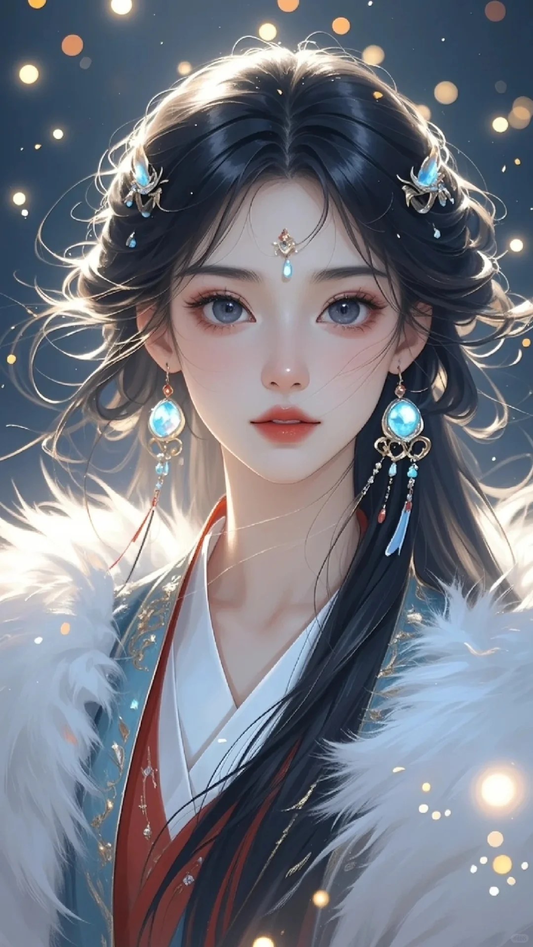 媚眼如丝含幻意，朱唇似火蕴情痴