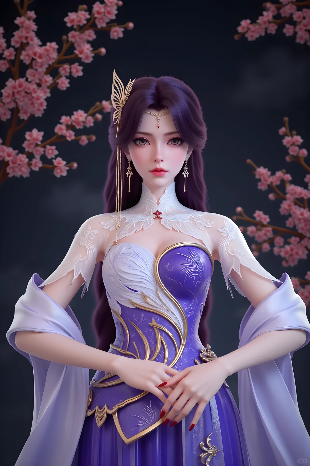 《完美世界》云曦，紫裳华饰，倾世仙颜