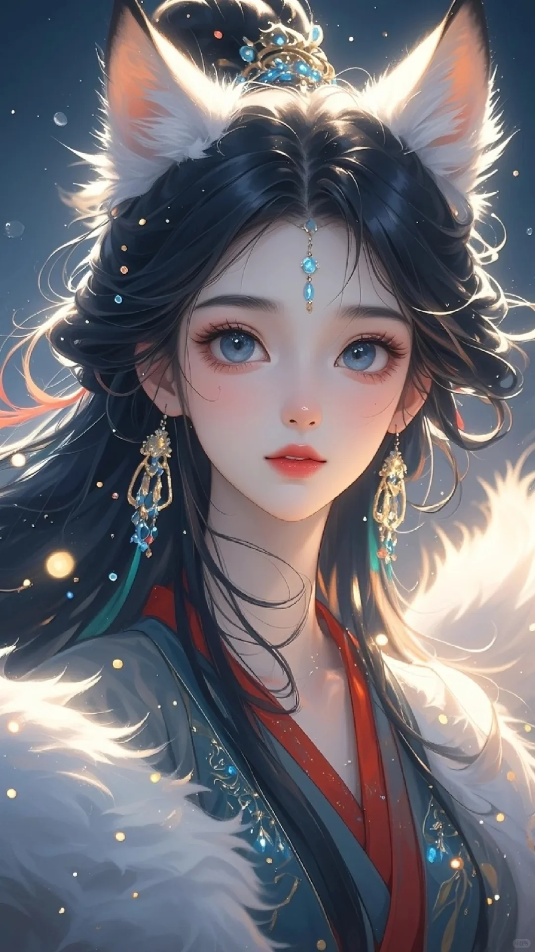 媚眼如丝含幻意，朱唇似火蕴情痴
