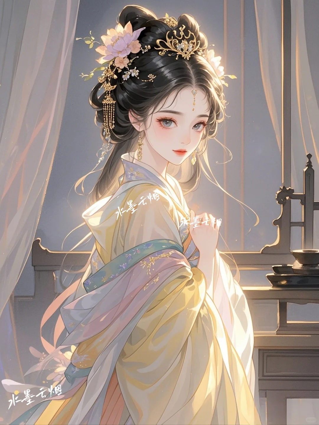 瞬美目以流眄，含言笑而不分