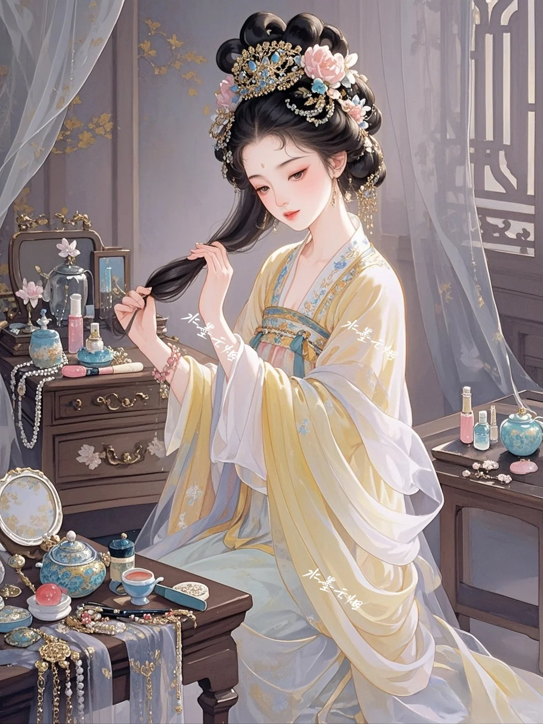 瞬美目以流眄，含言笑而不分