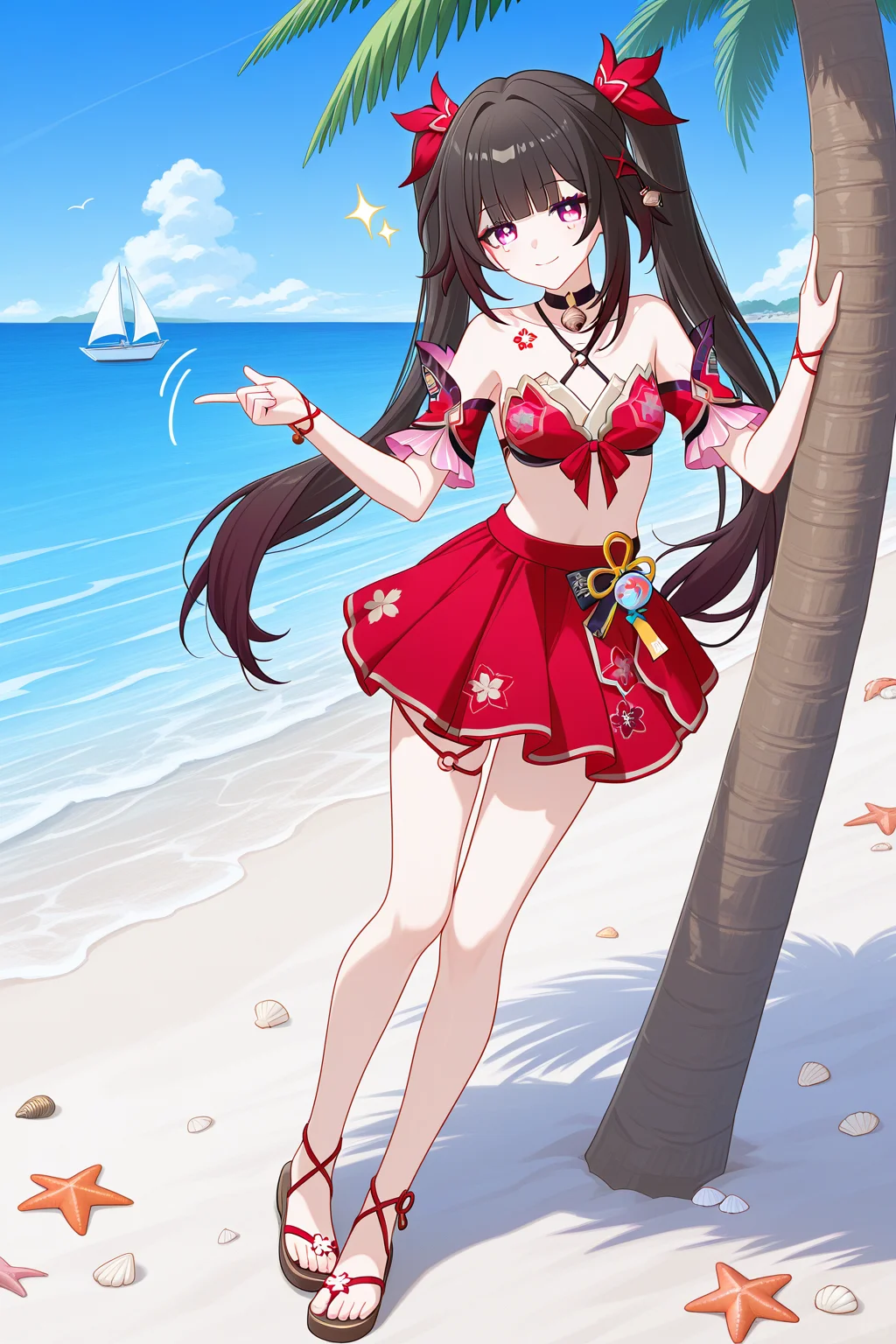 【花火の夏日暴击💥】海边少女壁纸免费领