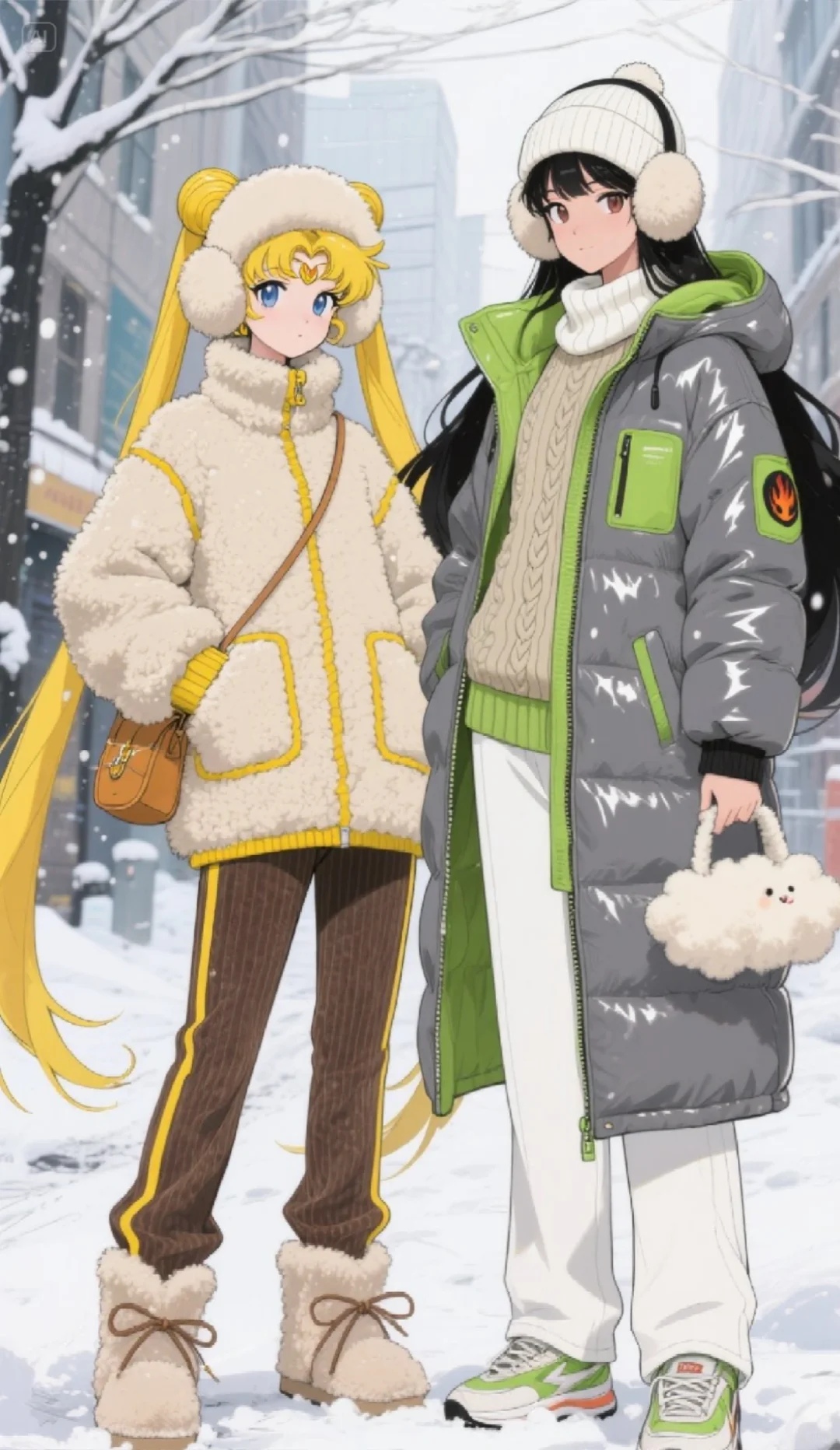 美战女孩的冬日穿搭