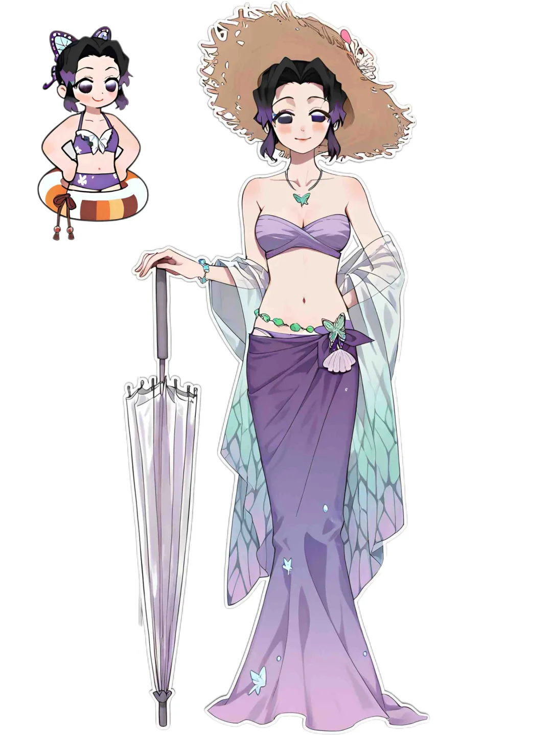 服设｜蝴蝶忍✖️海边水着泳装🌊