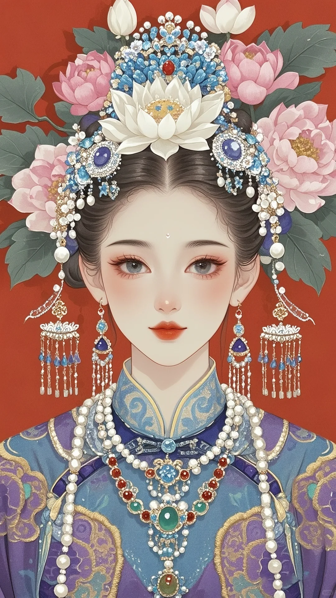 被问爆💥 这古典宫廷美人插画，美到心颤✨