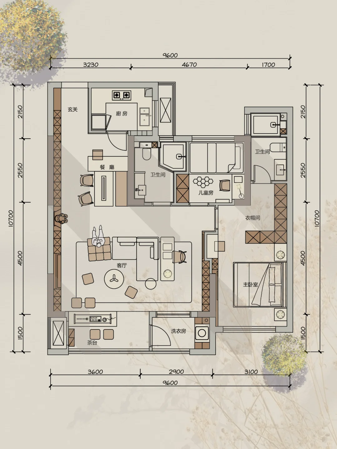 🔵户型优化 | 86㎡/两室户型优化