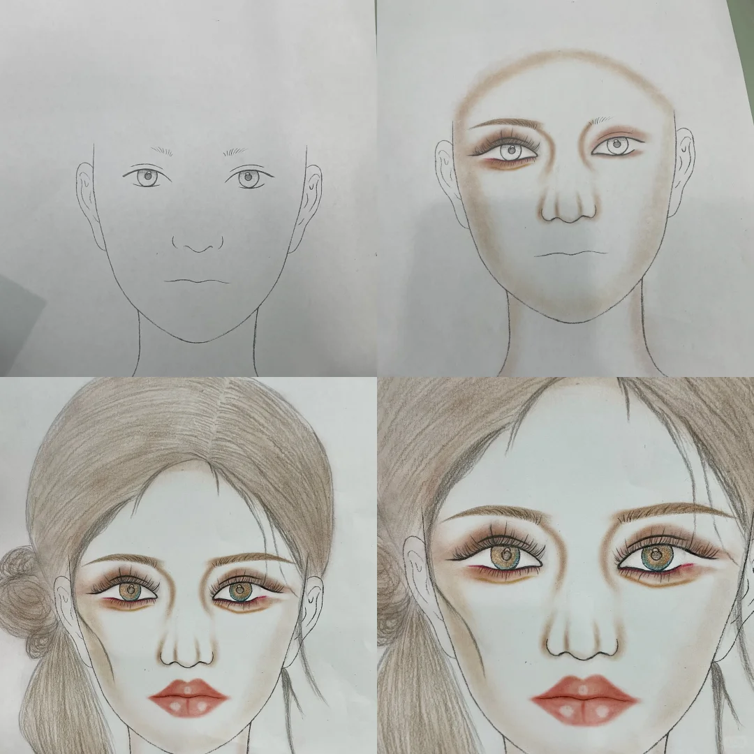 人生第一次画美人图初体验🎨✏️✏️