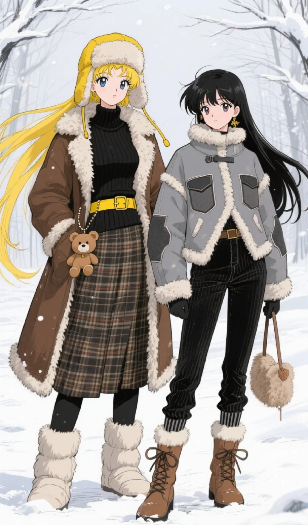 美战女孩的冬日穿搭