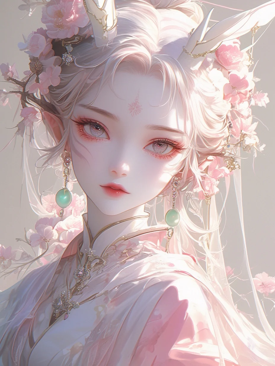 白狐仙子｜梦幻仙境中的灵动美人