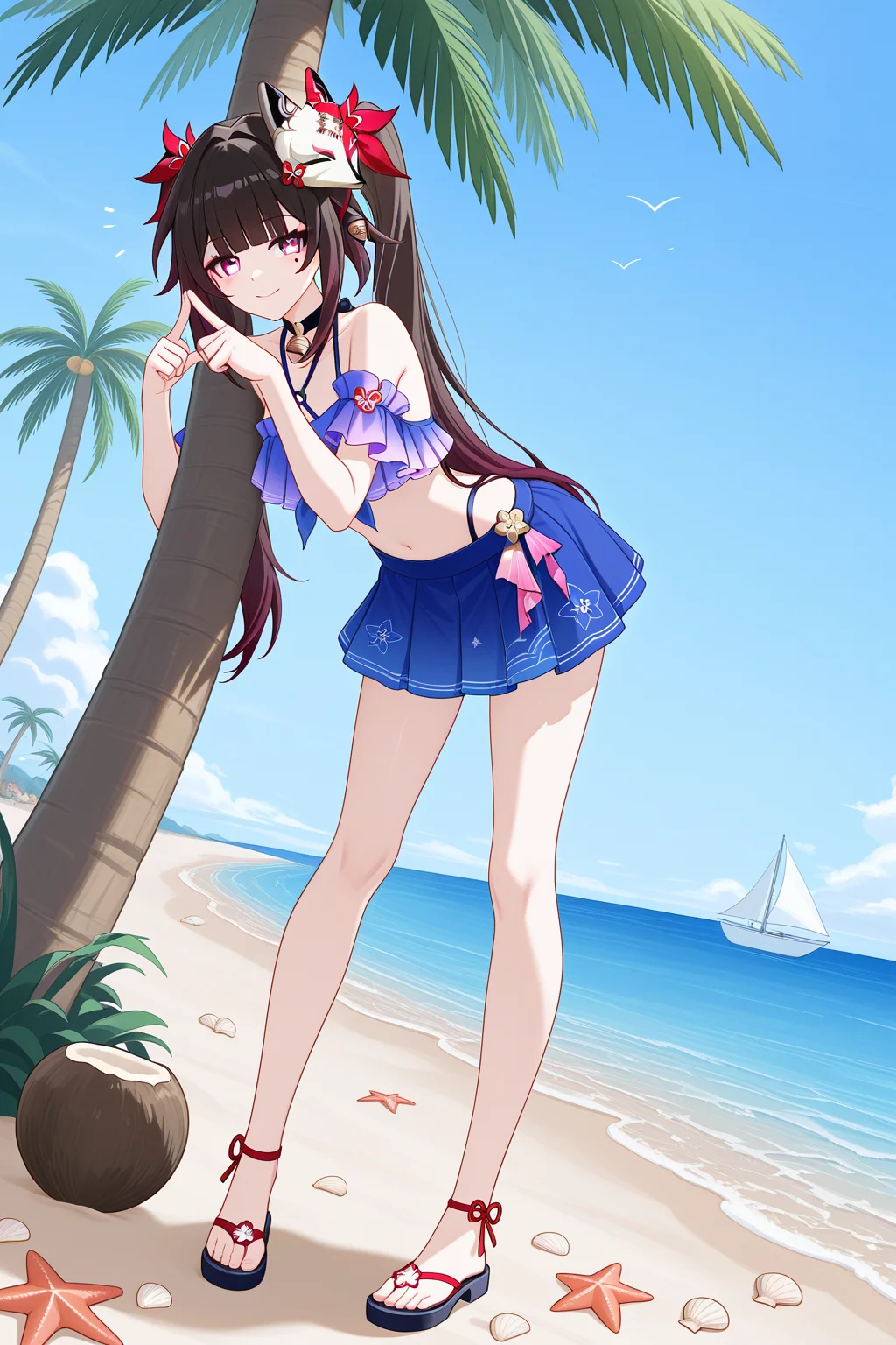 【花火の夏日暴击💥】海边少女壁纸免费领