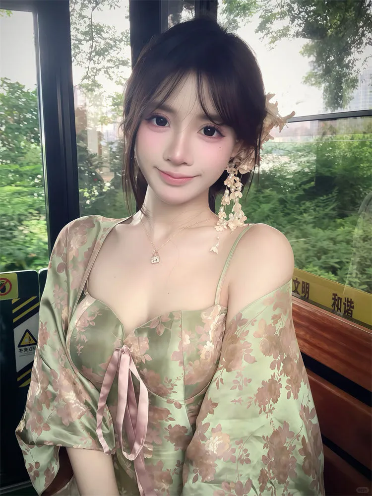 好美啊，复古旗袍裙