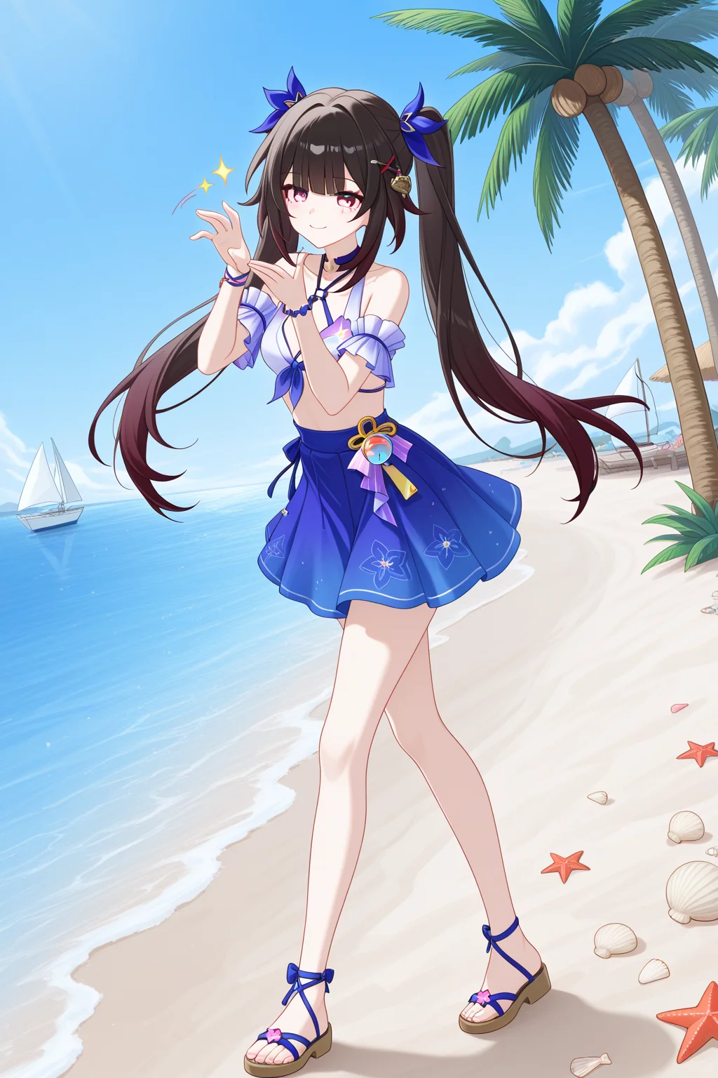 【花火の夏日暴击💥】海边少女壁纸免费领