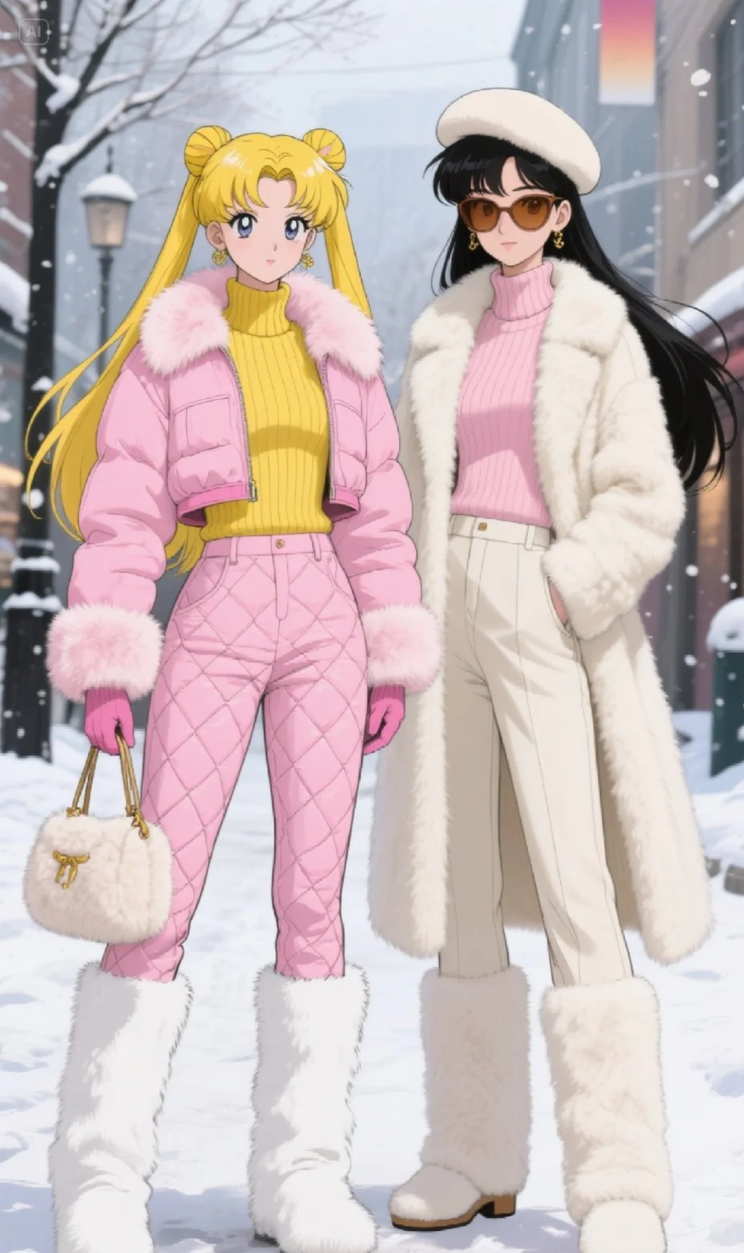 美战女孩的冬日穿搭