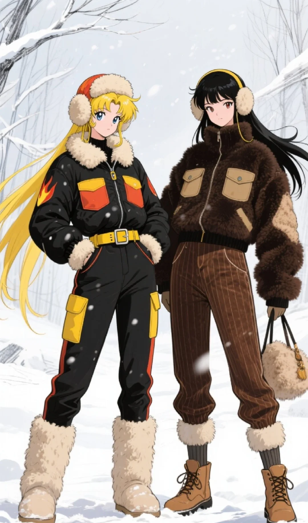 美战女孩的冬日穿搭