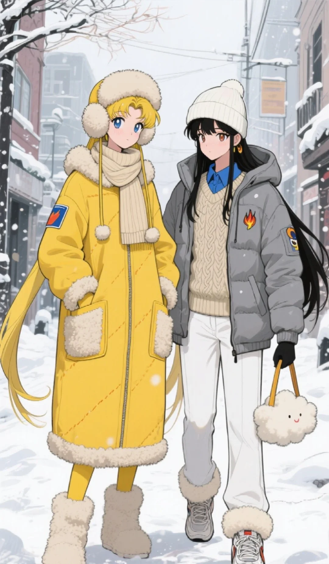 美战女孩的冬日穿搭