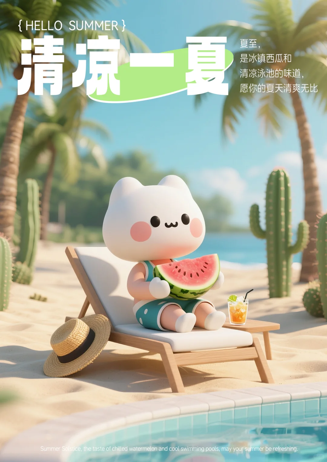 不用建模|5分钟AIGC夏日海报【含提示词】