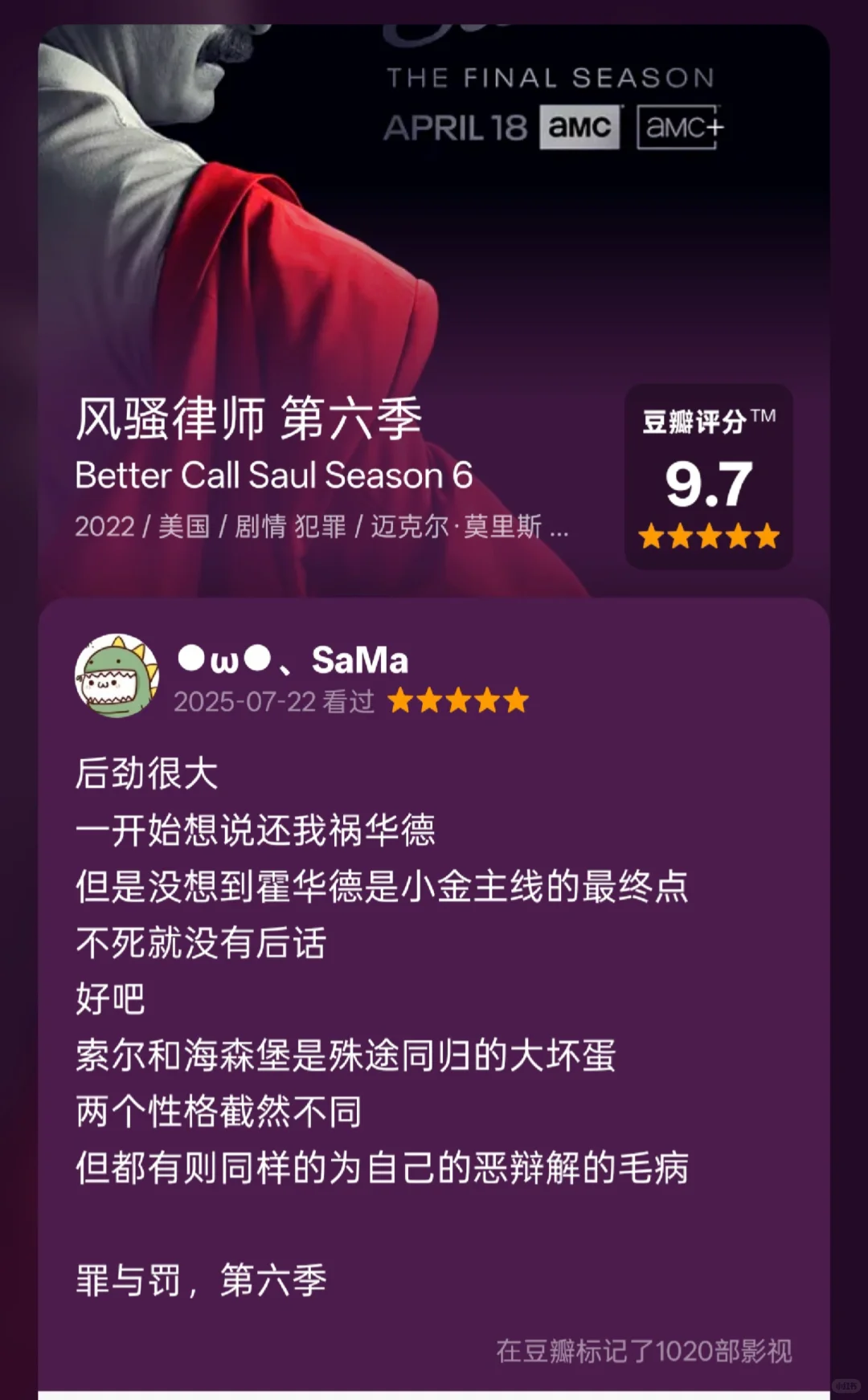 风骚律师，罪与罚第六季