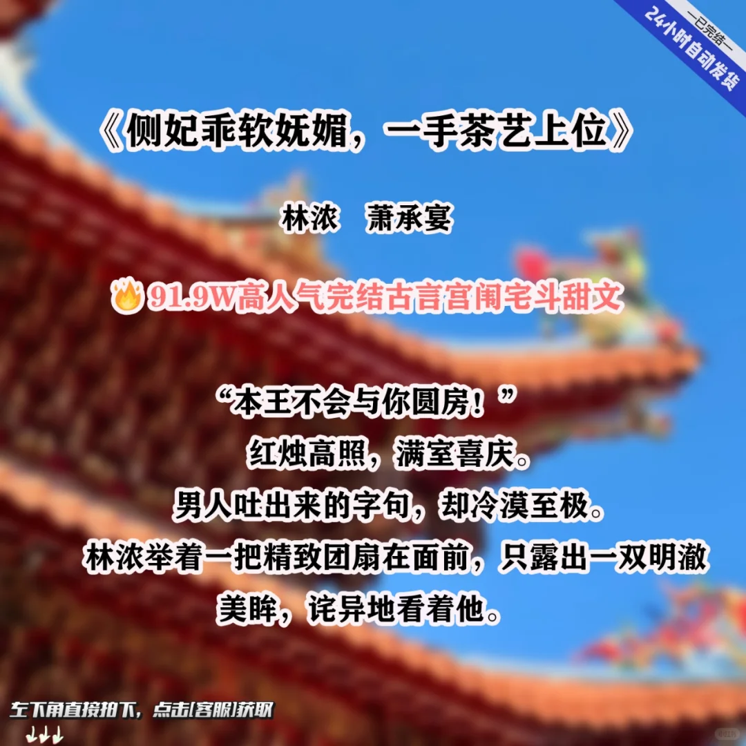 侧妃乖软妩媚一手茶艺上位 林浓 萧承宴