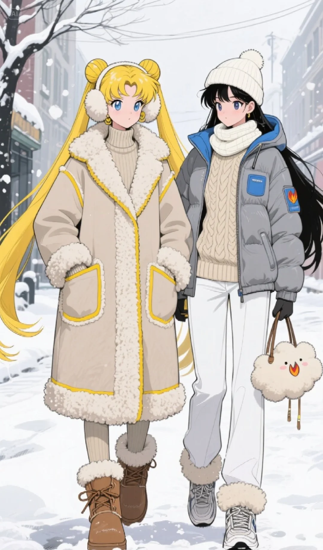 美战女孩的冬日穿搭