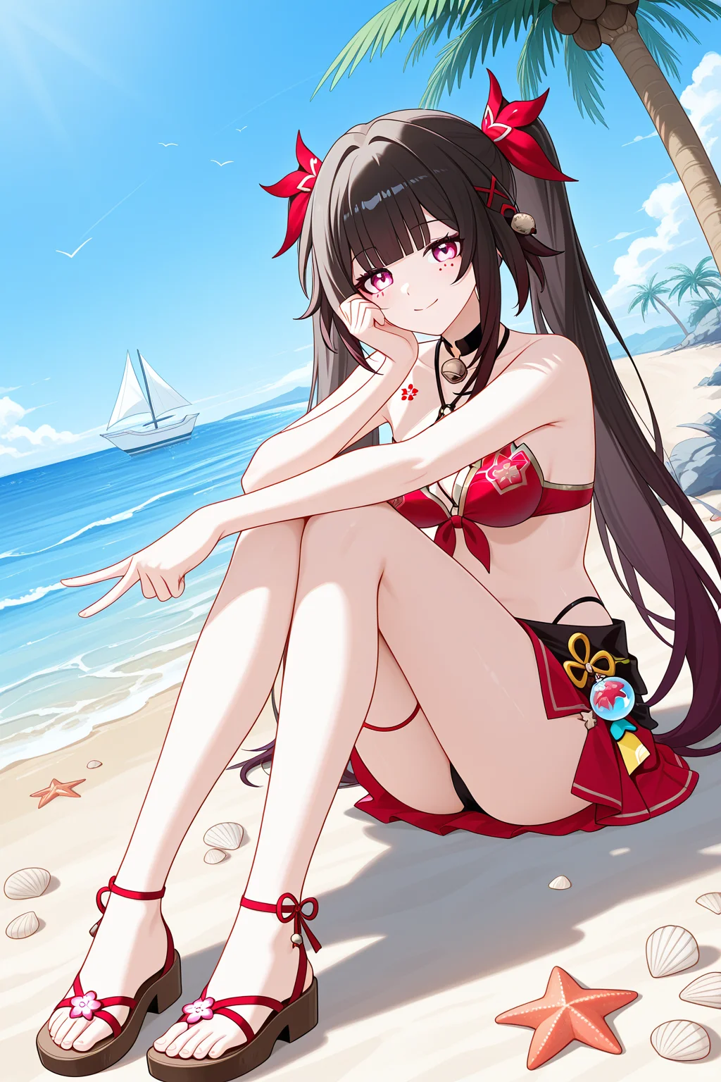 【花火の夏日暴击💥】海边少女壁纸免费领