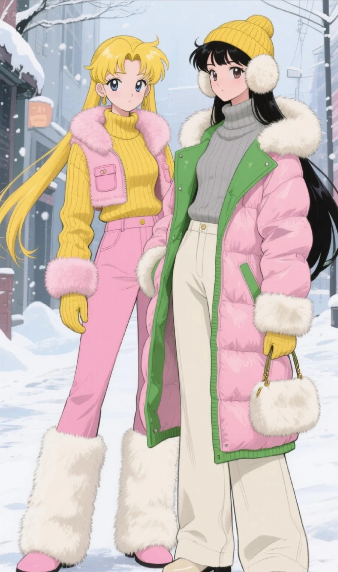 美战女孩的冬日穿搭