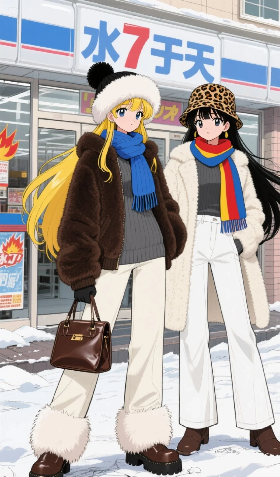 美战女孩的冬日穿搭