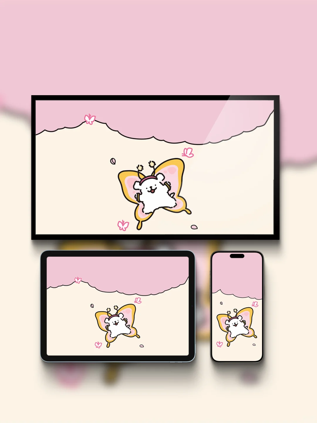 线条小狗 壁纸| 电脑壁纸 | iPad壁纸