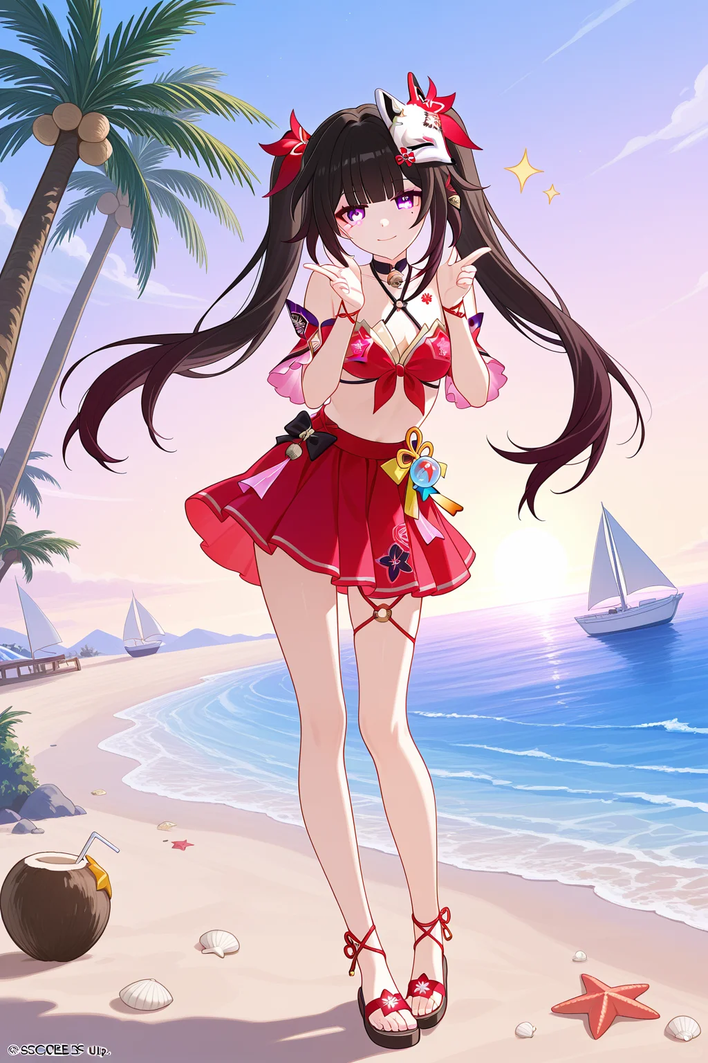 【花火の夏日暴击💥】海边少女壁纸免费领