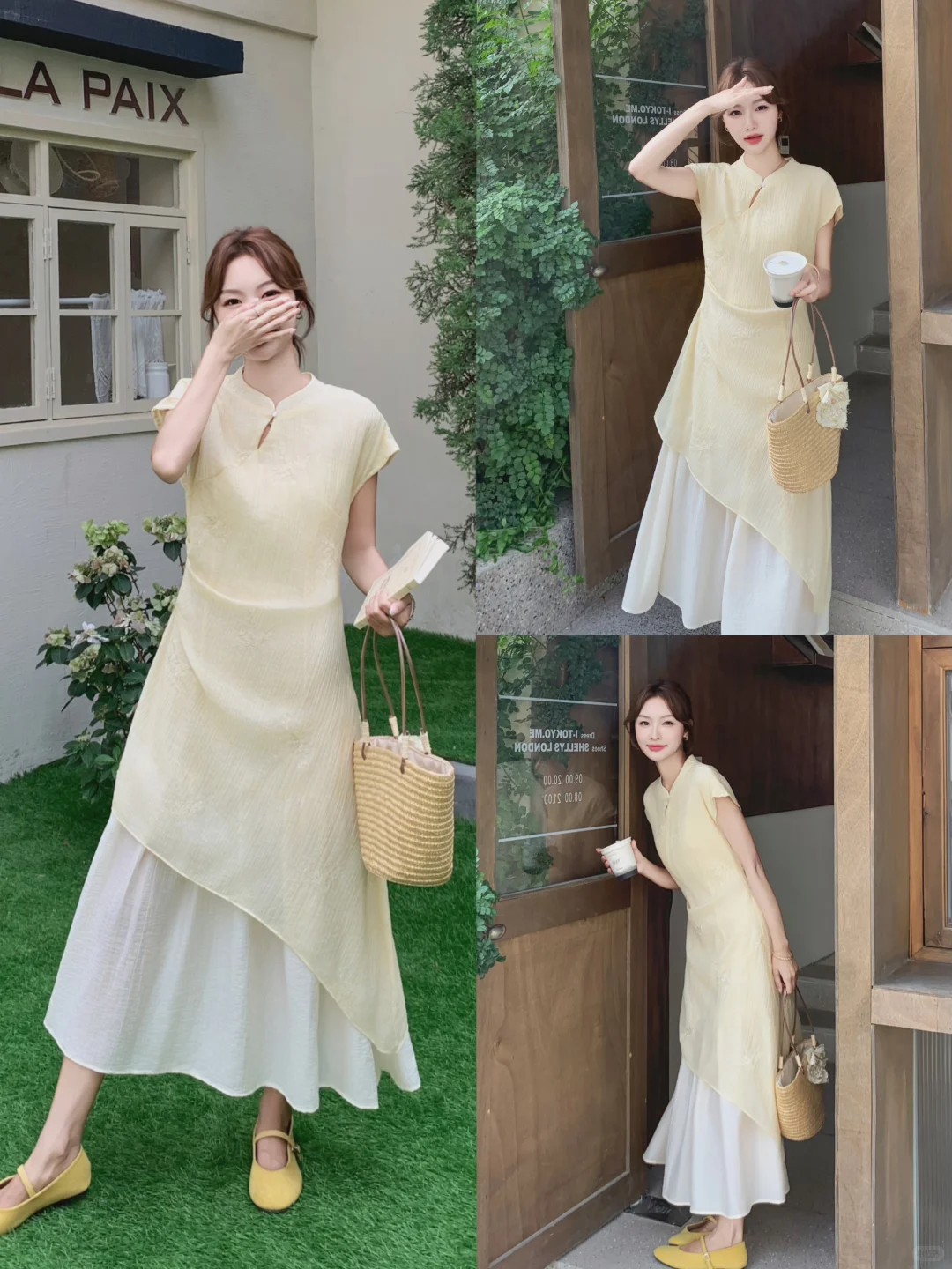 黄色旗袍巨显白显嫩💛元气满满的新中式