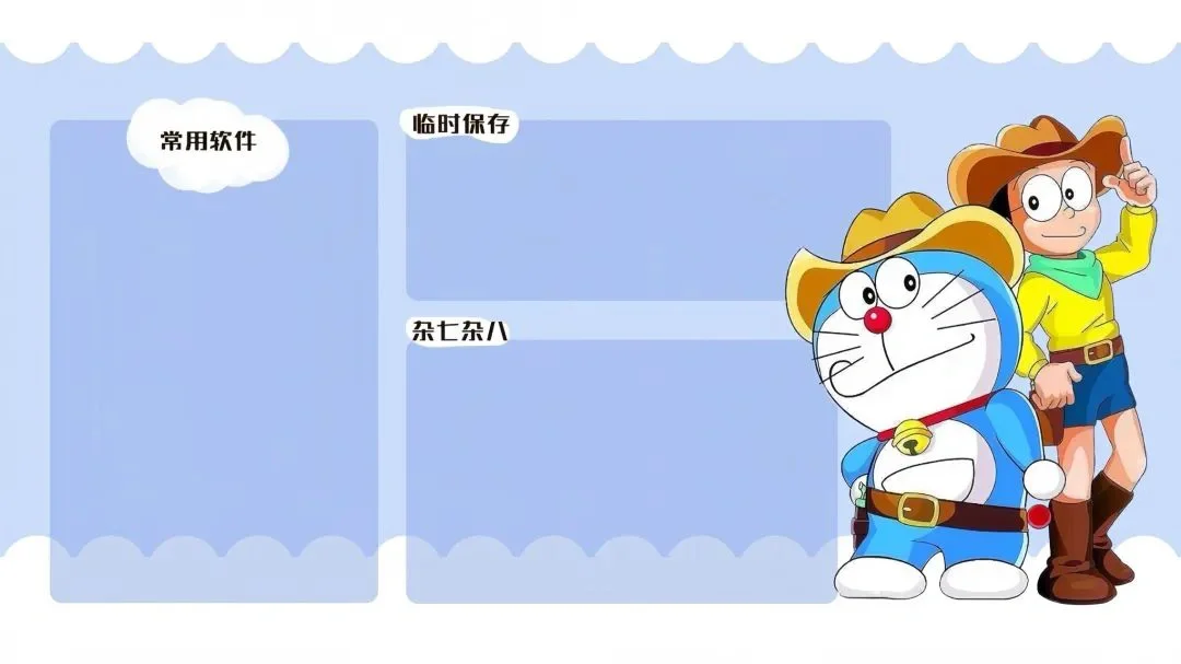 电脑壁纸｜哆啦A梦电脑分区壁纸之打工者