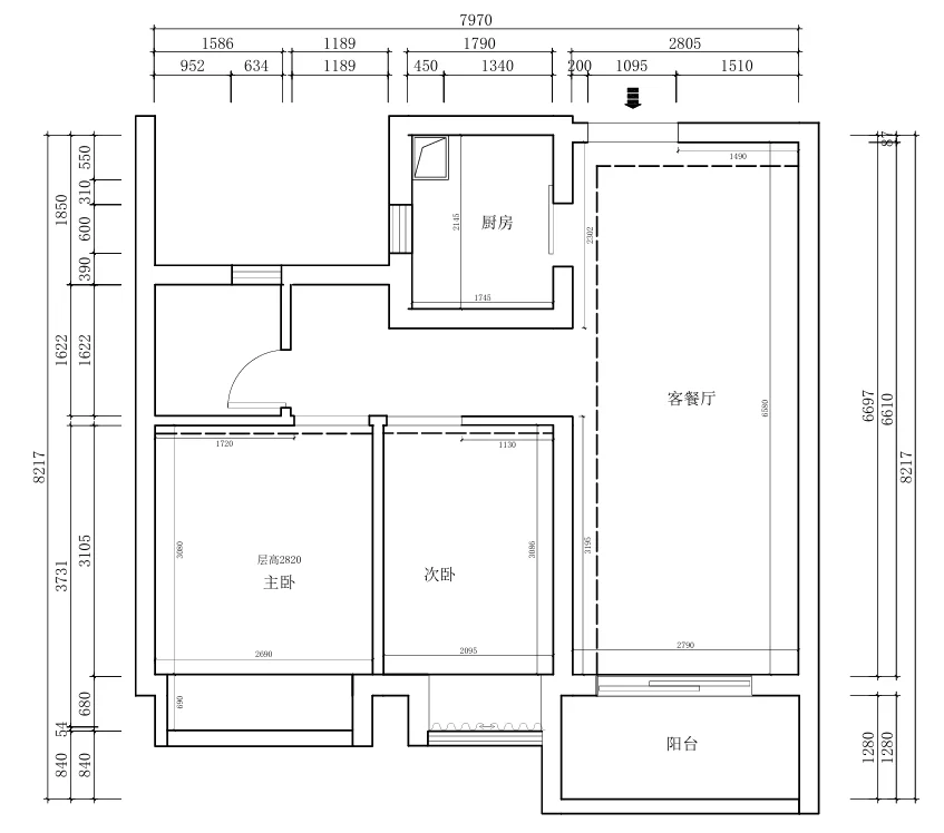 云海湾二改三，改两卫