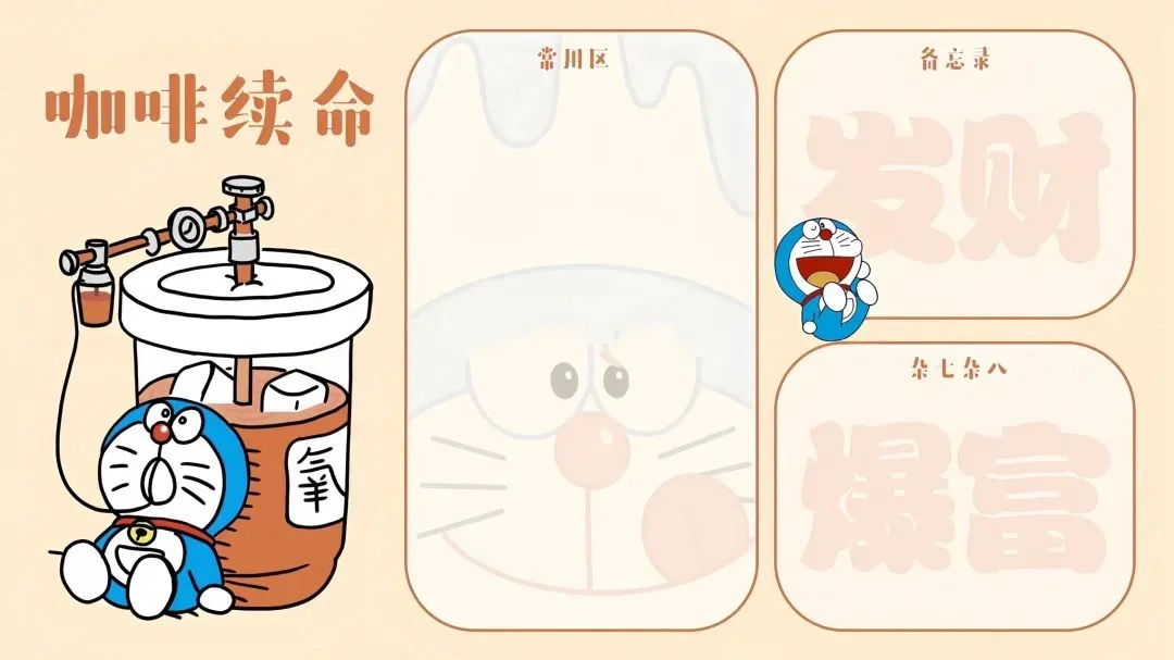 电脑壁纸｜哆啦A梦电脑分区壁纸之打工者