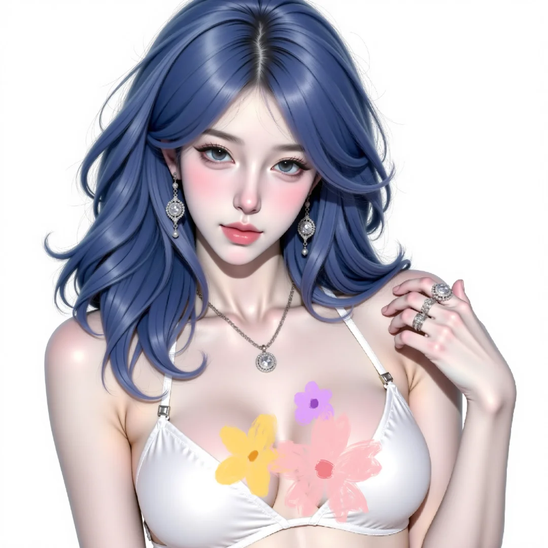 纯白比基尼