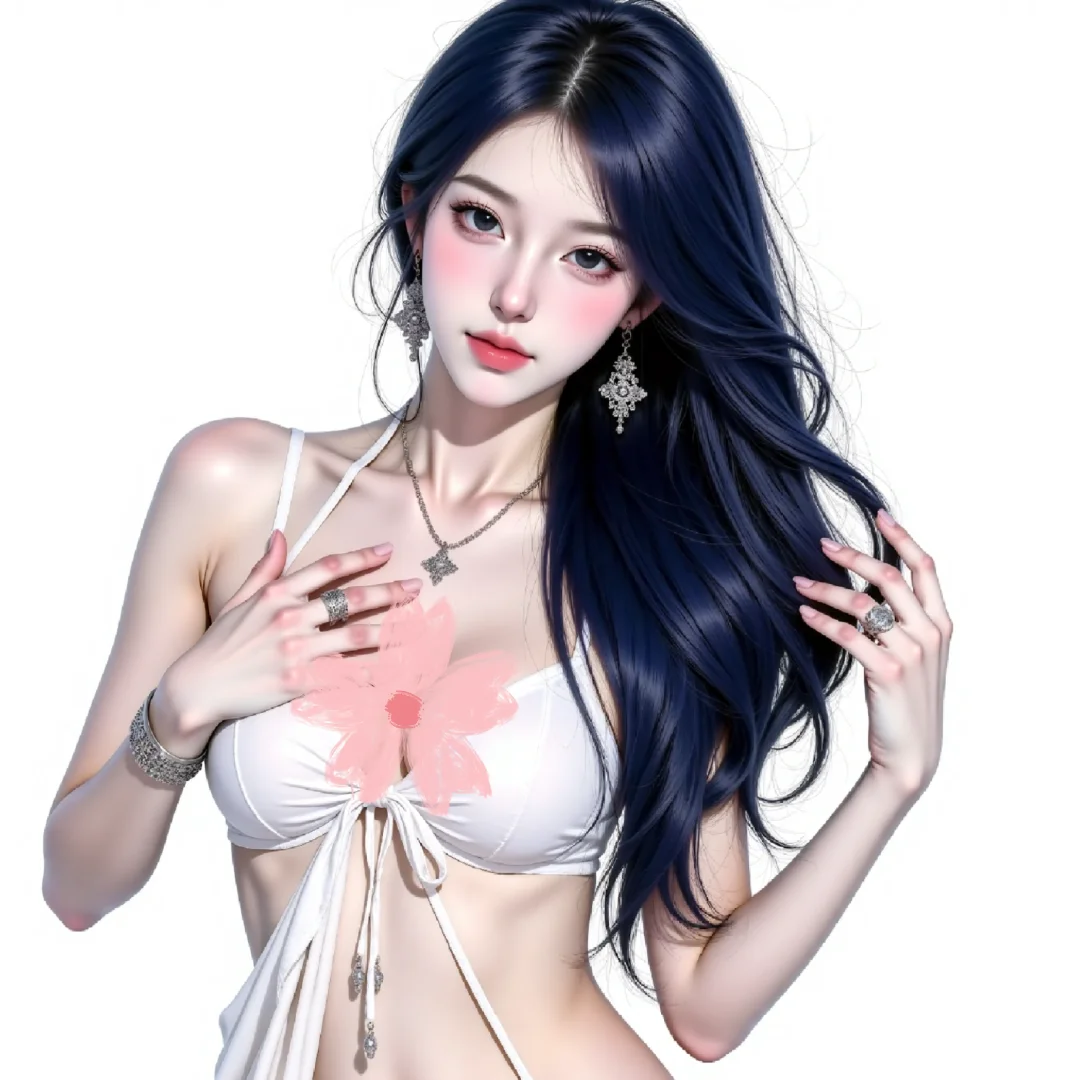 纯白比基尼