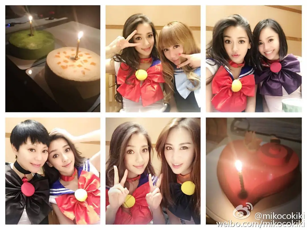 Angelababy 27岁生日cos月野兔