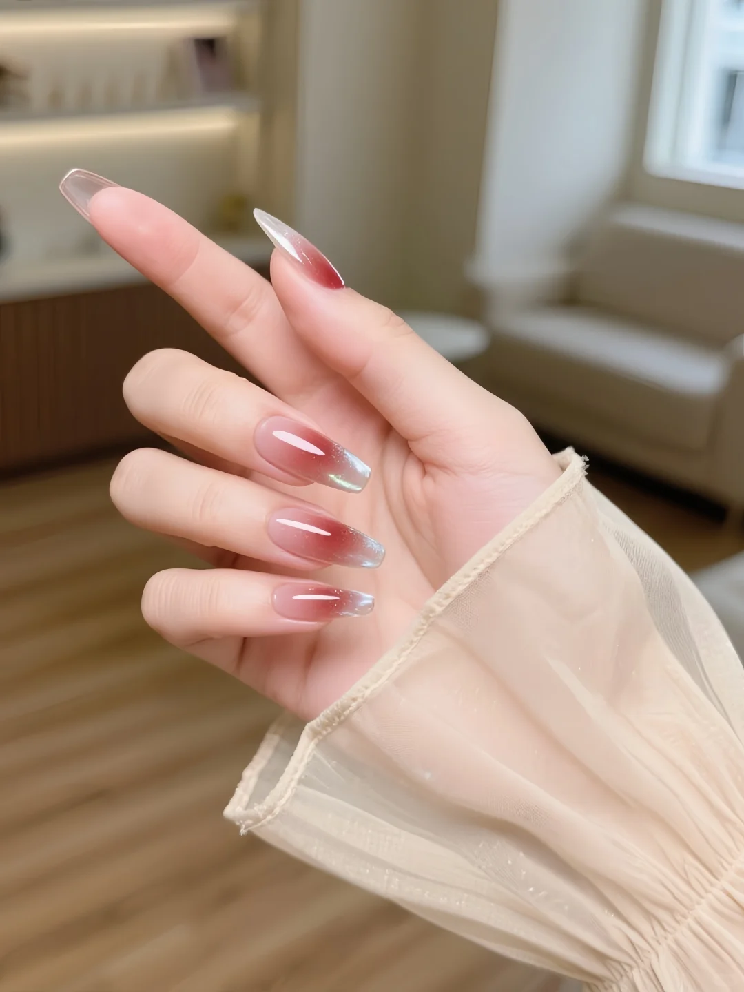 「美甲」清冷妩媚感的玫瑰冰茶🌹《港风美人》