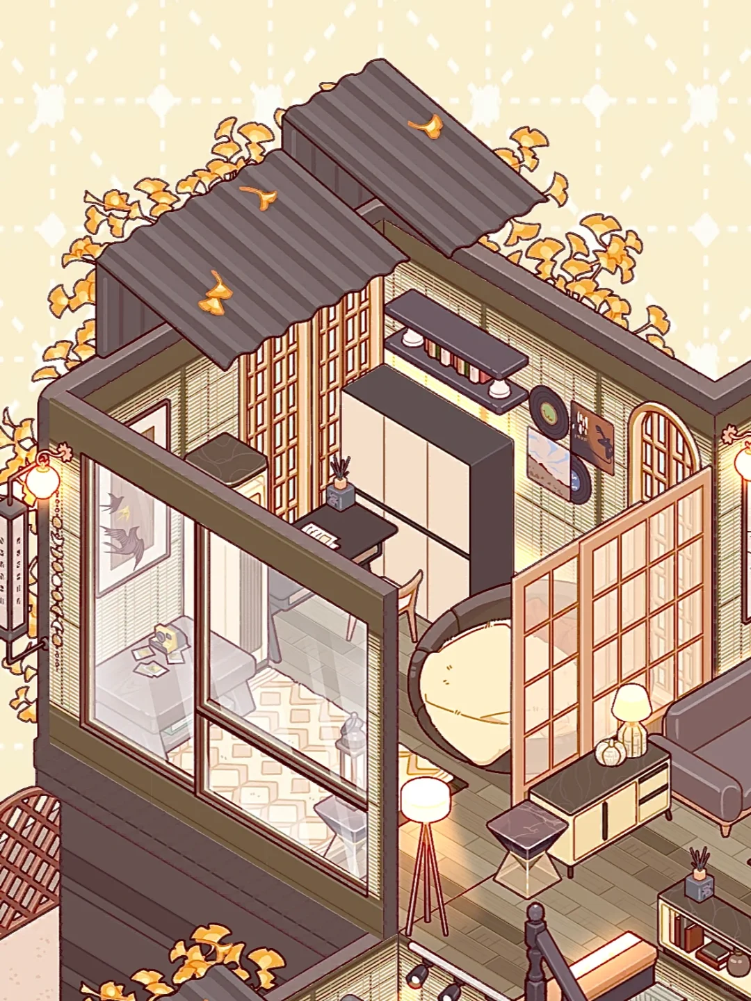 ✨黑棕檀木宜居新房全景☕️全包围采光玻璃房