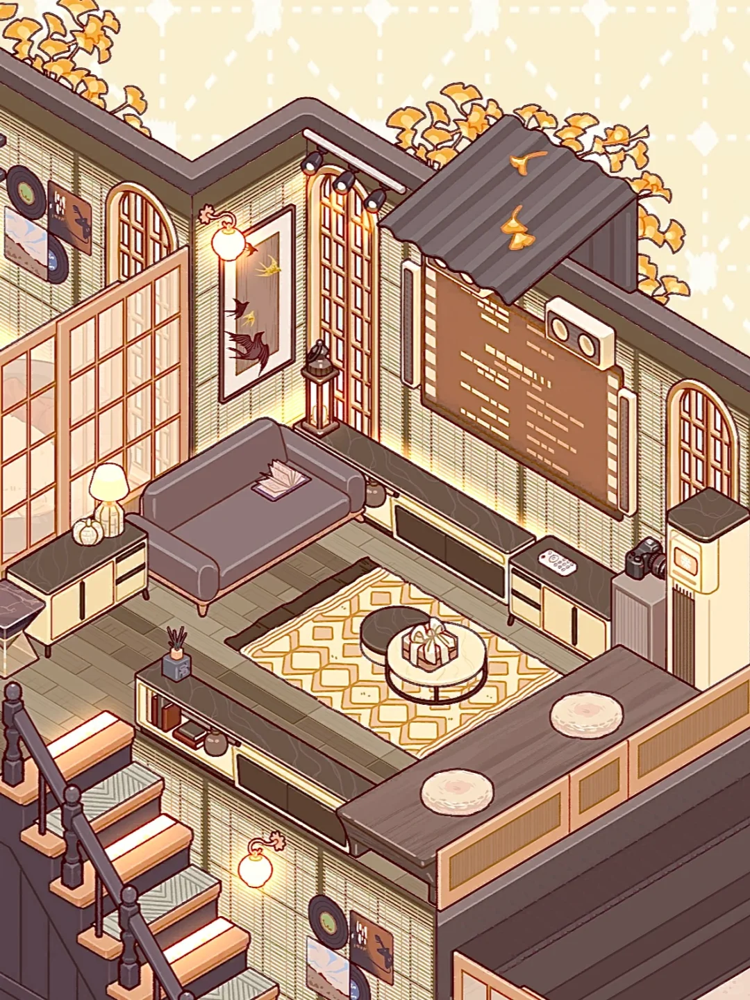 ✨黑棕檀木宜居新房全景☕️全包围采光玻璃房