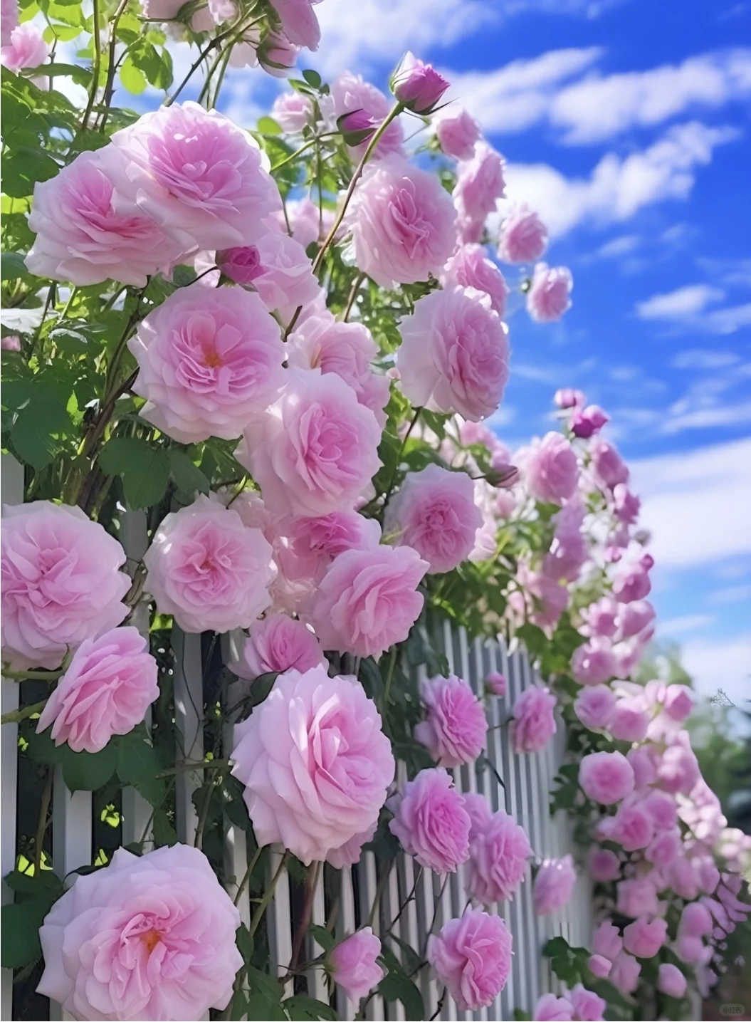 把画面写具体：月季花开得多热闹呀