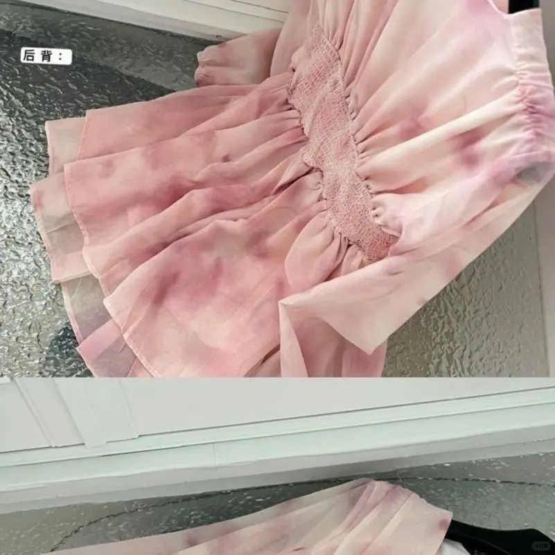 高品质娇艳雪纺大美人夏季新款仙女收腰温柔