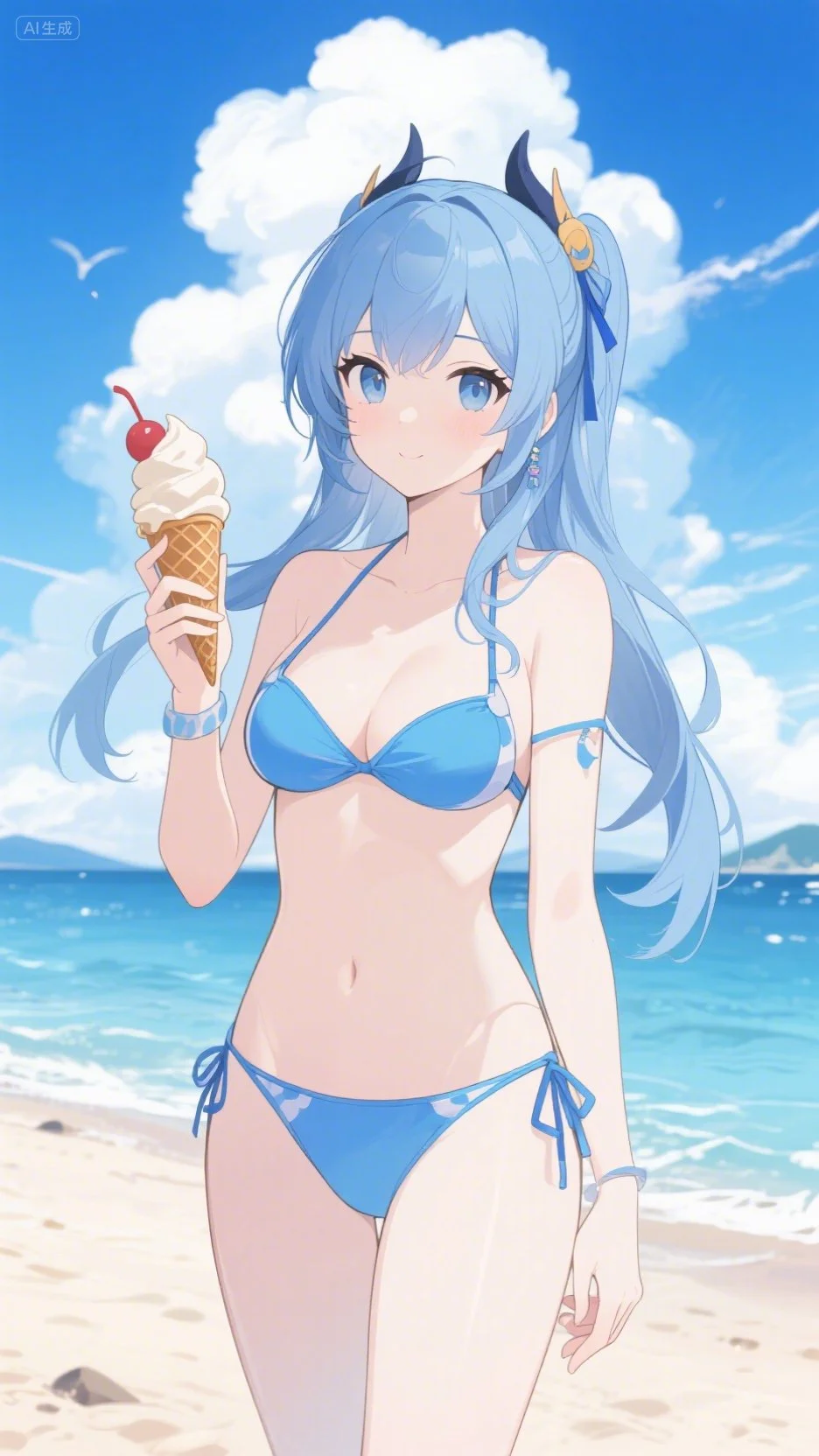 吃冰淇淋的女孩太可爱了叭！！！
