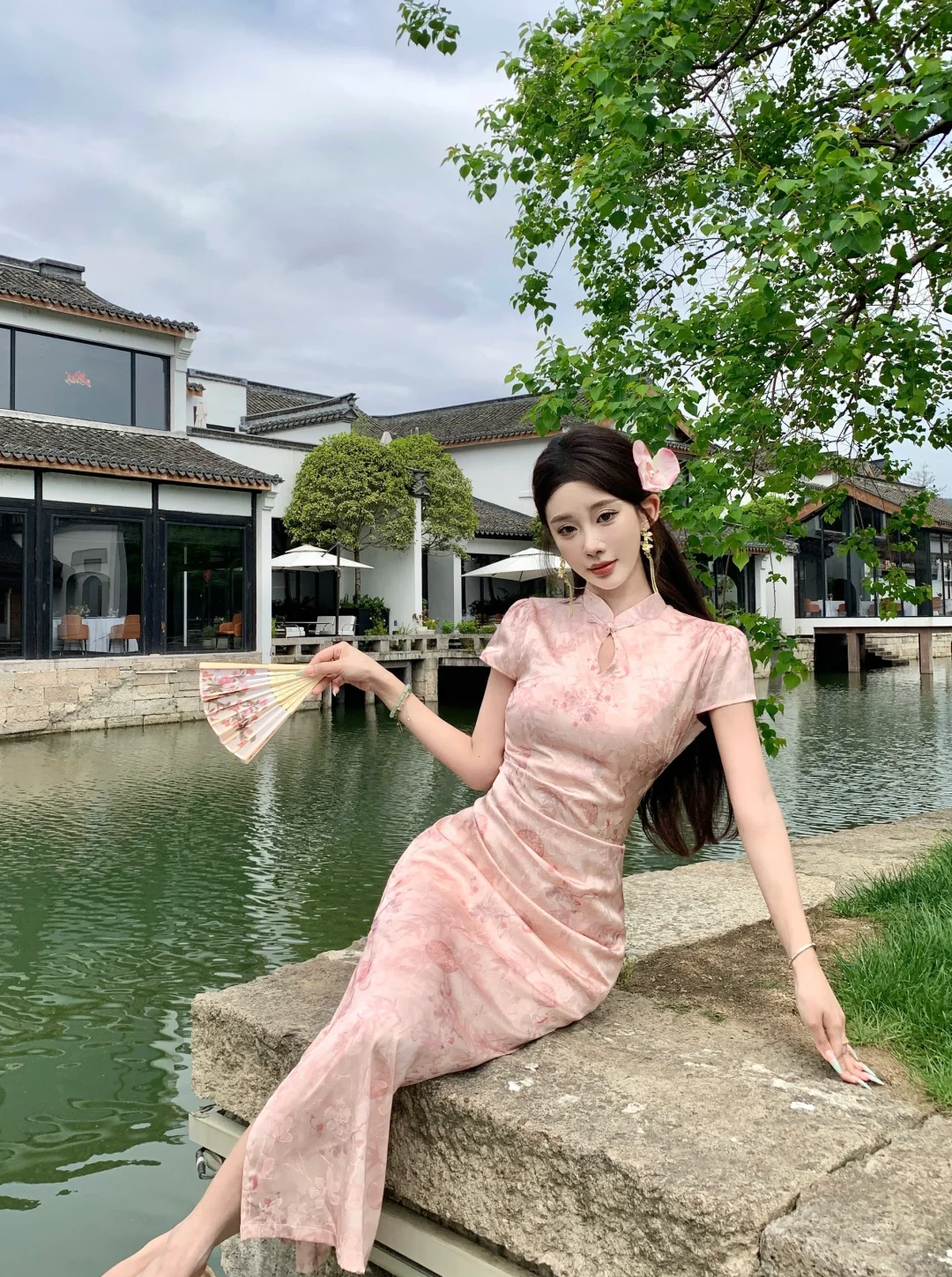 粉色竹子旗袍🎎显白必备