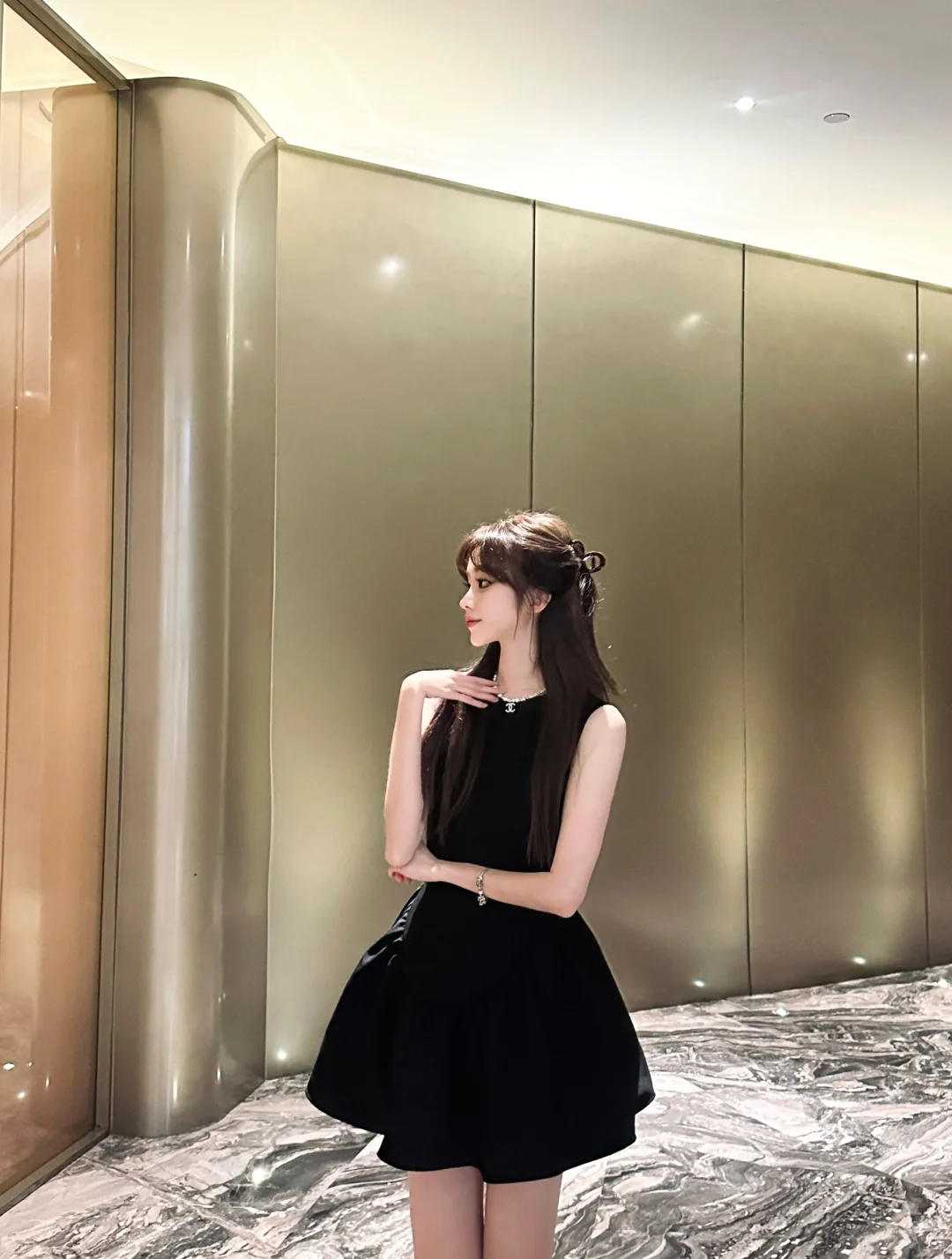175｜黑色掐腰千金小礼裙🖤生日穿这个绝美～