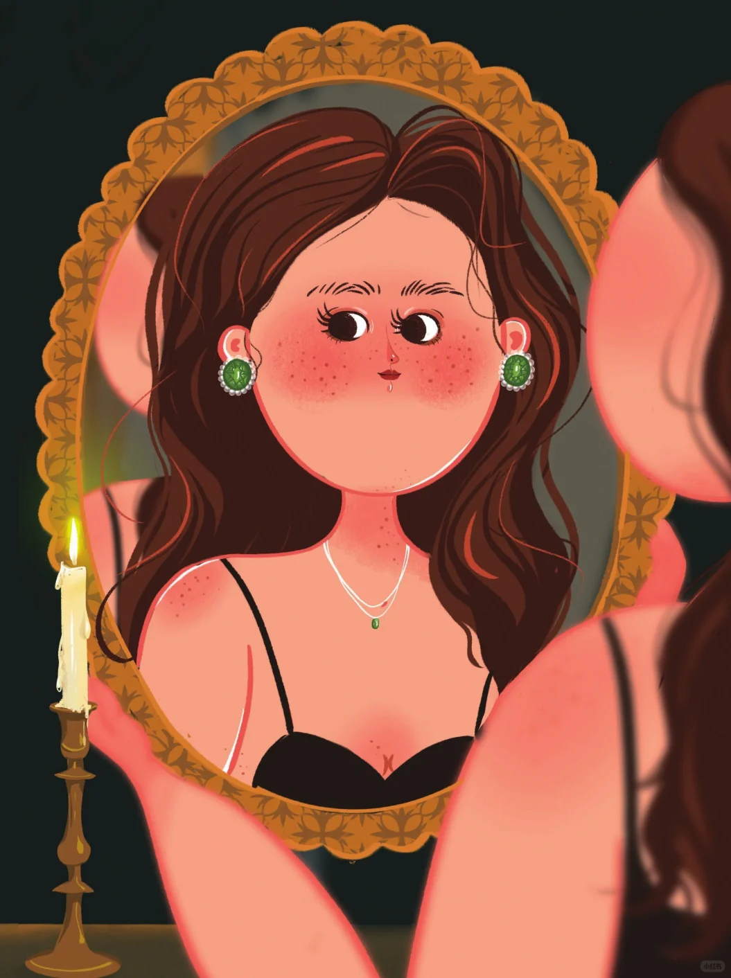 【插画分享】丰腴女孩的法式风情