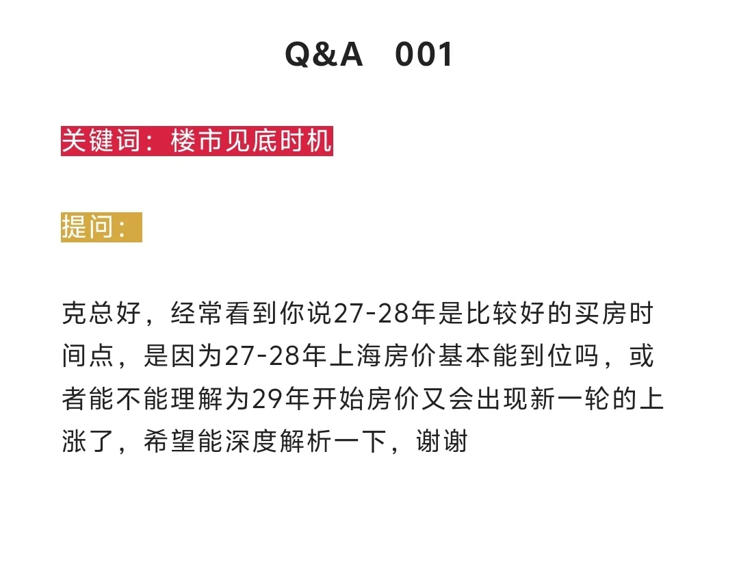 买房or观望？上海楼市“抄底”时机曝光！