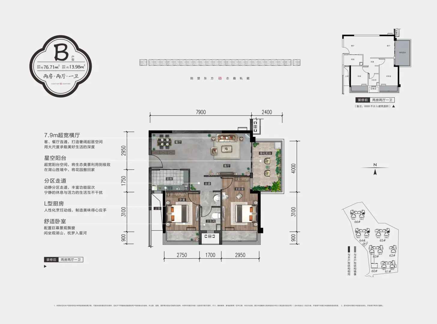 小户型月供900，总价26万小户型76平月供9