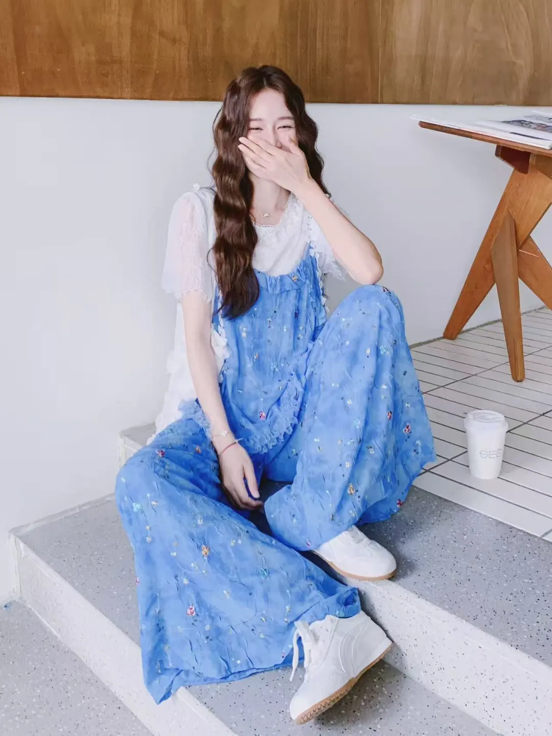 🔷夏日冰蓝碎花套装｜甜妹职场穿搭天花板