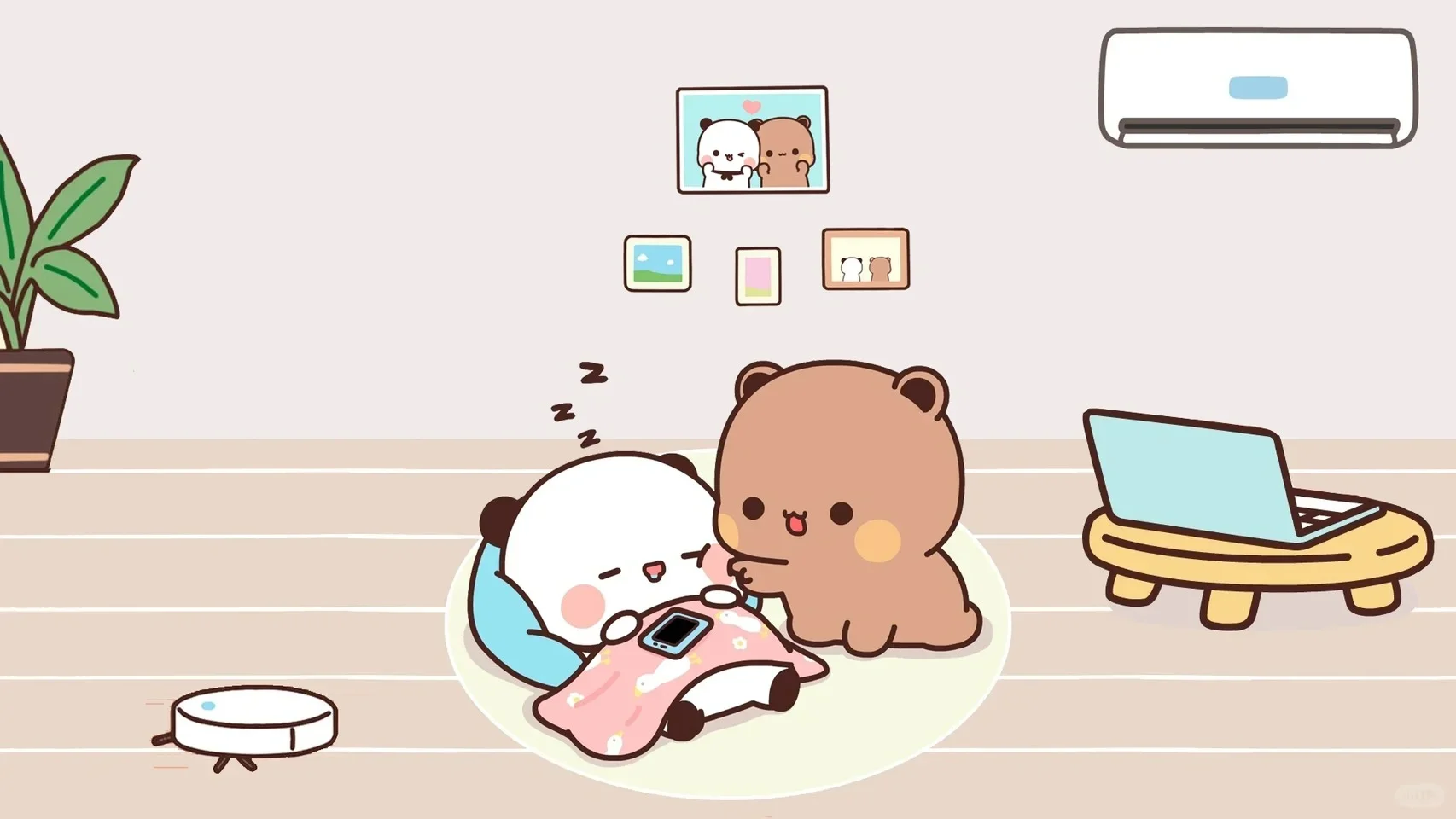 一二布布横屏壁纸丨一二给你小心心❤