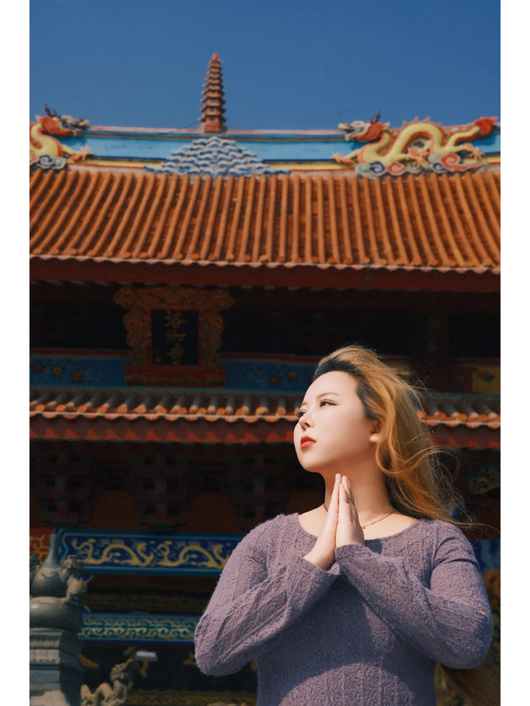58元20底！晴天洛伽寺丰腴女生照样出片📸